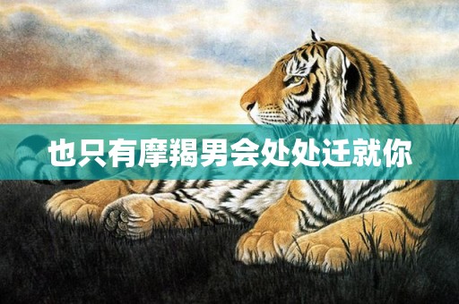 也只有摩羯男会处处迁就你