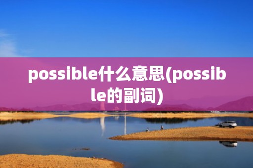 possible什么意思(possible的副词)