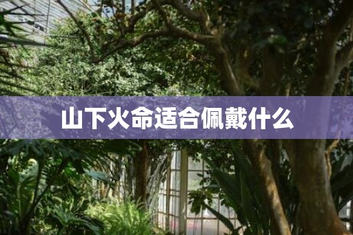 山下火命适合佩戴什么