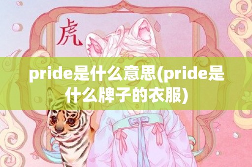 pride是什么意思(pride是什么牌子的衣服)