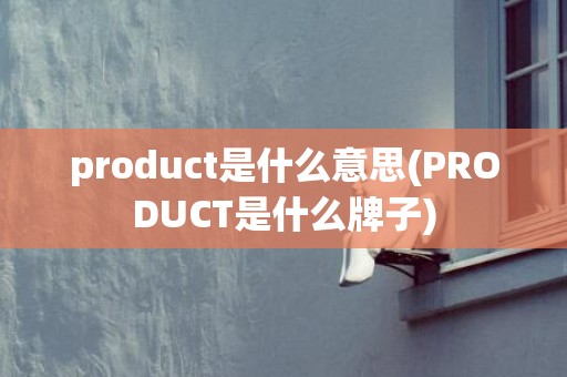 product是什么意思(PRODUCT是什么牌子)