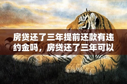 房贷还了三年提前还款有违约金吗，房贷还了三年可以再次贷款吗