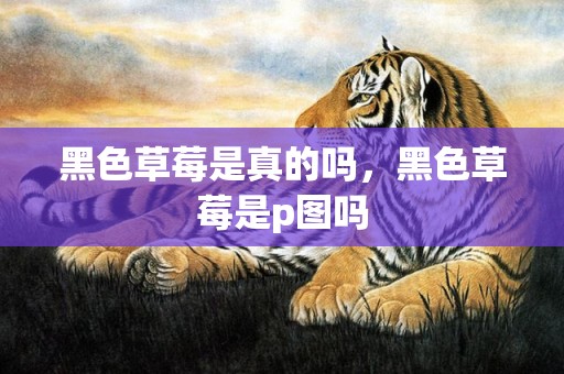 黑色草莓是真的吗，黑色草莓是p图吗