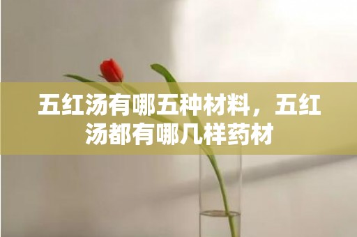 五红汤有哪五种材料，五红汤都有哪几样药材