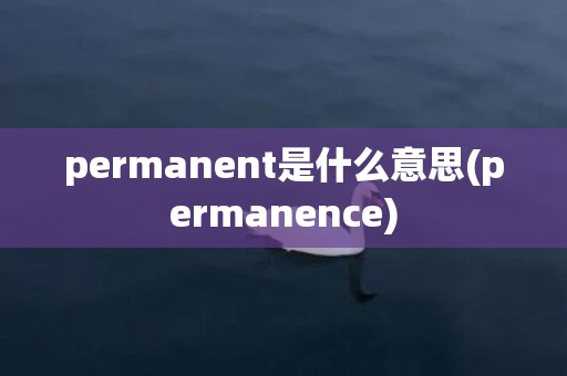 permanent是什么意思(permanence)