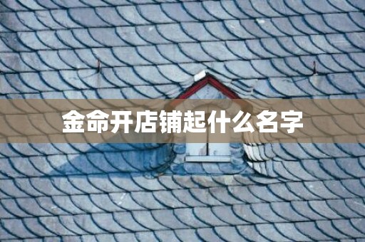 金命开店铺起什么名字