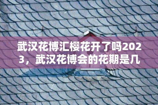 武汉花博汇樱花开了吗2023，武汉花博会的花期是几月到几月
