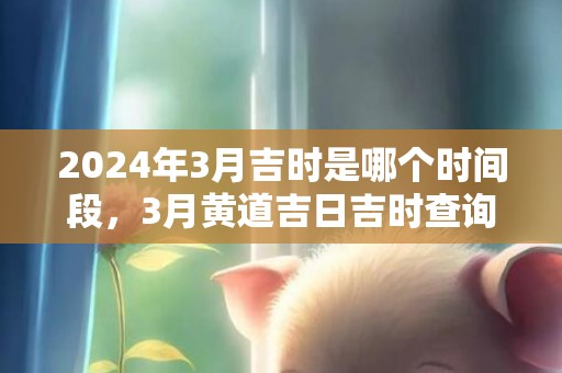 2024年3月吉时是哪个时间段，3月黄道吉日吉时查询