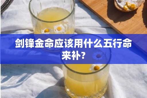 剑锋金命应该用什么五行命来补?
