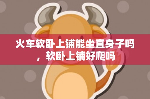火车软卧上铺能坐直身子吗，软卧上铺好爬吗