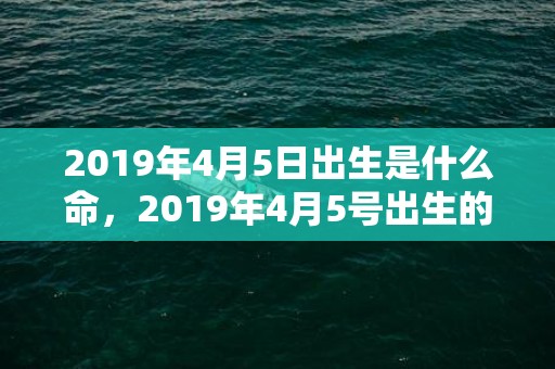 2019年4月5日出生是什么命，2019年4月5号出生的女宝宝五行缺金要怎么样起名字