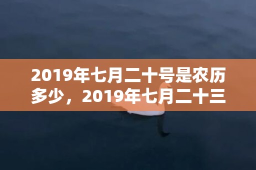 2019年七月二十号是农历多少，2019年七月二十三出生的女孩如何起名字，五行属什么
