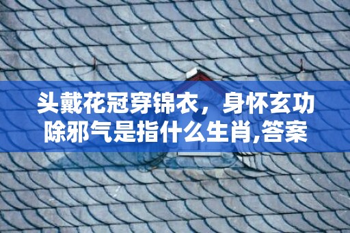 头戴花冠穿锦衣，身怀玄功除邪气是指什么生肖,答案曝光落实