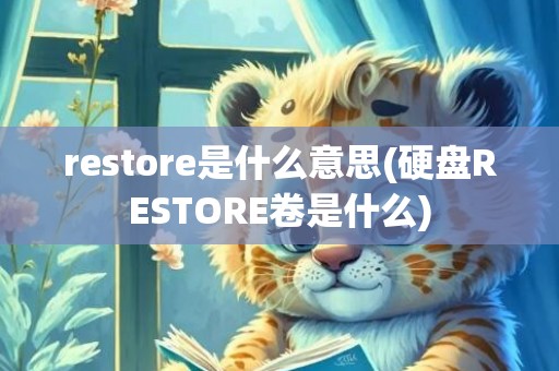restore是什么意思(硬盘RESTORE卷是什么)