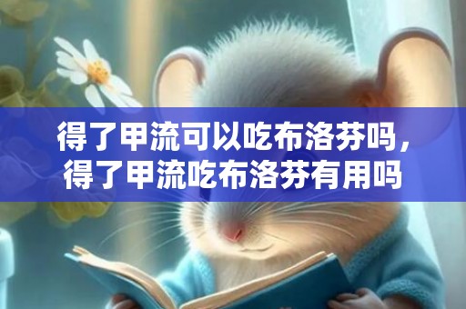得了甲流可以吃布洛芬吗，得了甲流吃布洛芬有用吗