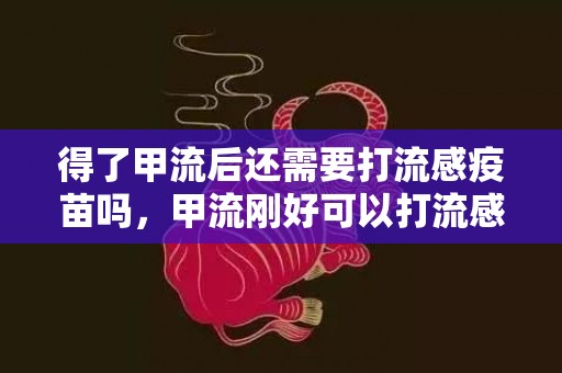 得了甲流后还需要打流感疫苗吗，甲流刚好可以打流感疫苗吗