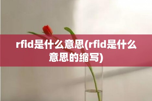 rfid是什么意思(rfid是什么意思的缩写)