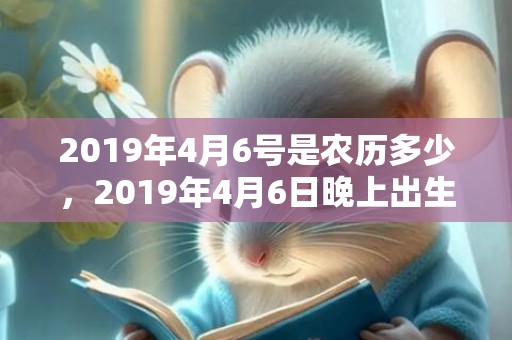 2019年4月6号是农历多少，2019年4月6日晚上出生的男孩适合取什么名字