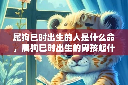 属狗巳时出生的人是什么命，属狗巳时出生的男孩起什么名字好，禁用什么字