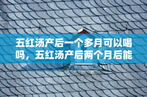 五红汤产后一个多月可以喝吗，五红汤产后两个月后能喝吗