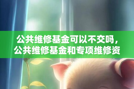 公共维修基金可以不交吗，公共维修基金和专项维修资金的区别