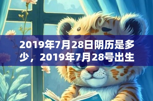 2019年7月28日阴历是多少，2019年7月28号出生的女宝宝五行缺土要怎么样起名字