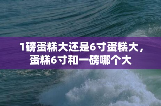 1磅蛋糕大还是6寸蛋糕大，蛋糕6寸和一磅哪个大