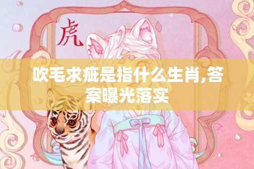 吹毛求疵是指什么生肖,答案曝光落实