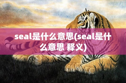 seal是什么意思(seal是什么意思 释义)