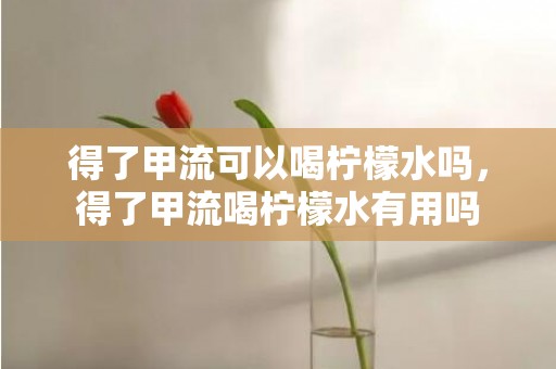 得了甲流可以喝柠檬水吗，得了甲流喝柠檬水有用吗