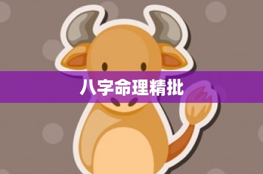 八字命理精批