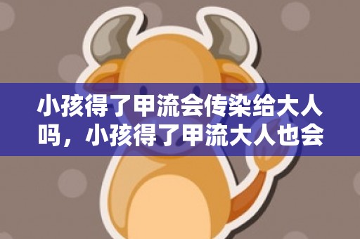 小孩得了甲流会传染给大人吗，小孩得了甲流大人也会得吗