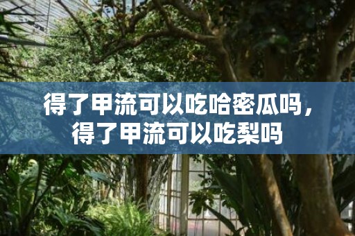 得了甲流可以吃哈密瓜吗，得了甲流可以吃梨吗