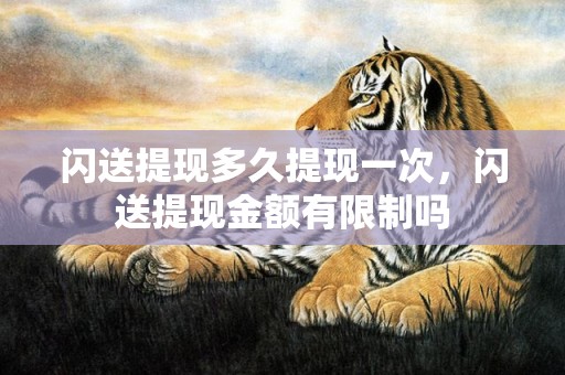闪送提现多久提现一次，闪送提现金额有限制吗