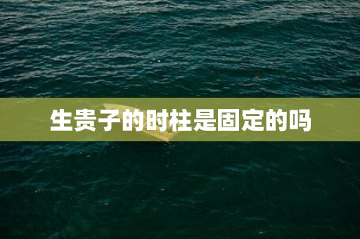 生贵子的时柱是固定的吗