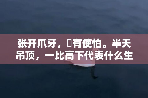 张开爪牙，冇有使怕。半天吊顶，一比高下代表什么生肖,答案曝光落实