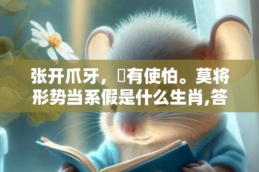 张开爪牙，冇有使怕。莫将形势当系假是什么生肖,答案曝光落实