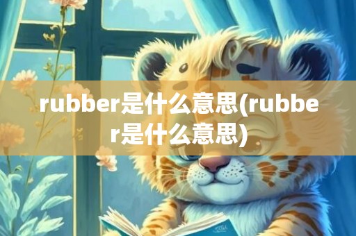 rubber是什么意思(rubber是什么意思)