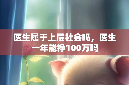 医生属于上层社会吗，医生一年能挣100万吗