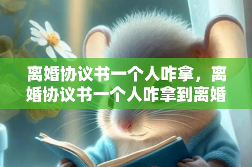 离婚协议书一个人咋拿，离婚协议书一个人咋拿到离婚证 有离婚协议书可以单方去领离婚证吗