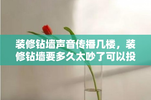 装修钻墙声音传播几楼，装修钻墙要多久太吵了可以投诉吗