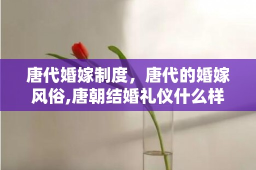 唐代婚嫁制度，唐代的婚嫁风俗,唐朝结婚礼仪什么样的