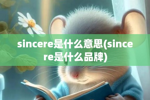 sincere是什么意思(sincere是什么品牌)
