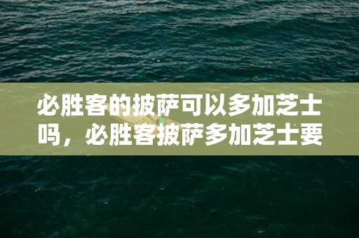 必胜客的披萨可以多加芝士吗，必胜客披萨多加芝士要钱吗