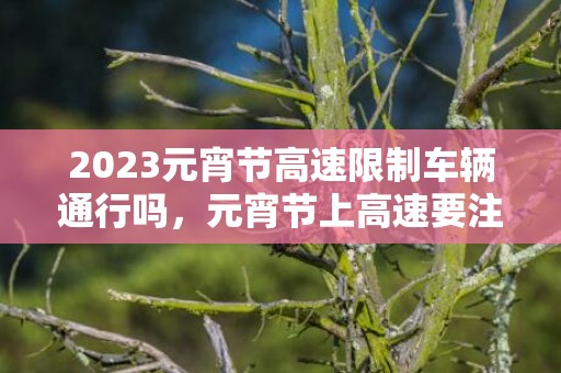 2023元宵节高速限制车辆通行吗，元宵节上高速要注意什么