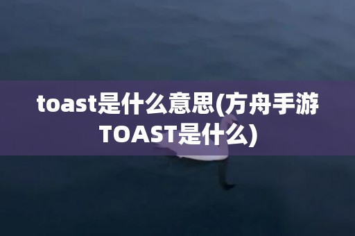 toast是什么意思(方舟手游TOAST是什么)