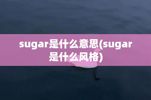 sugar是什么意思(sugar是什么风格)