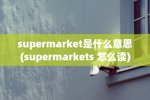 supermarket是什么意思(supermarkets 怎么读)