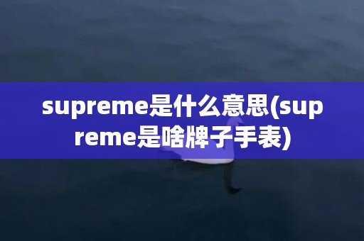 supreme是什么意思(supreme是啥牌子手表)