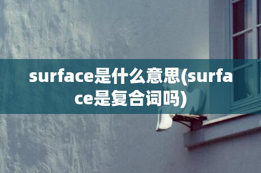 surface是什么意思(surface是复合词吗)